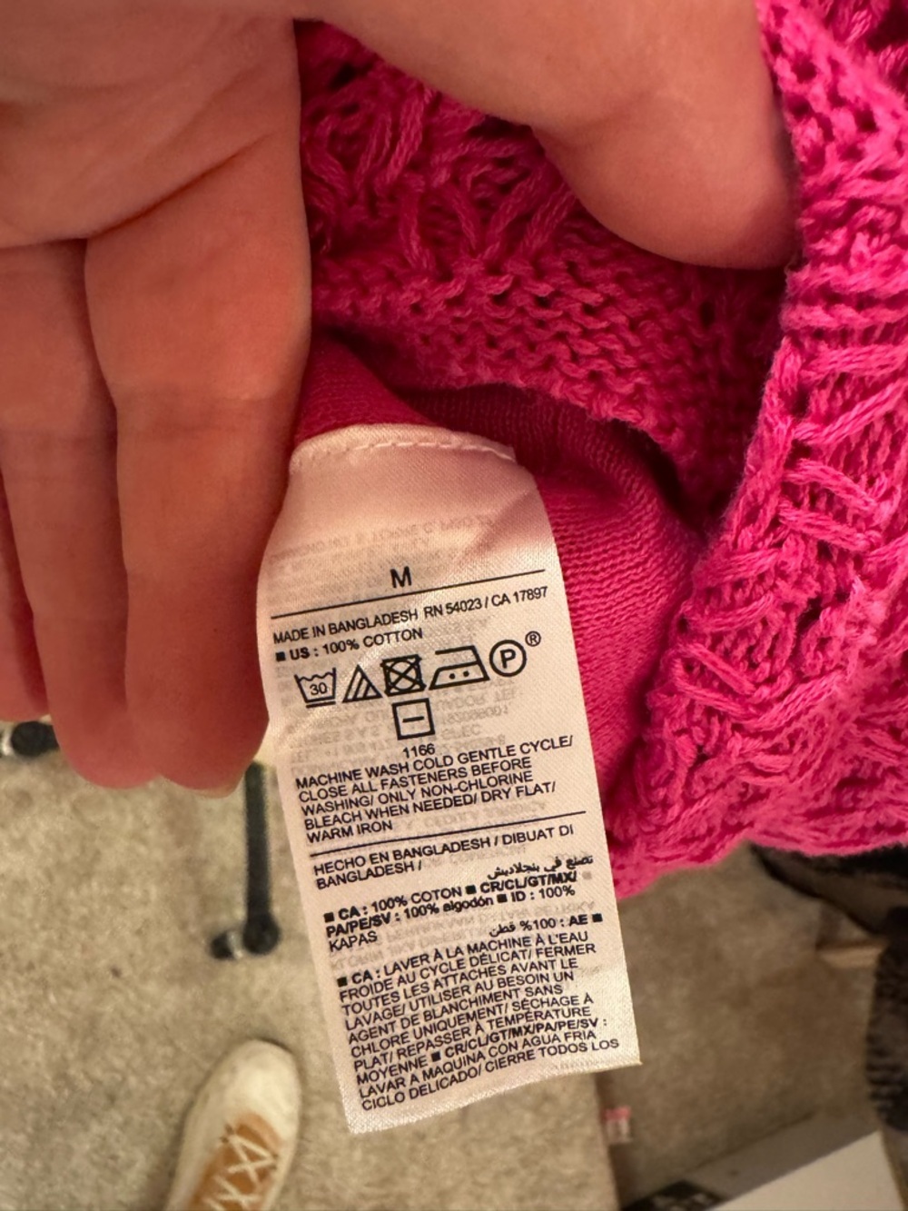 Old Navy Fuchsia Cotton Crochet Halter Knit Dress - Picture 5 of 6
